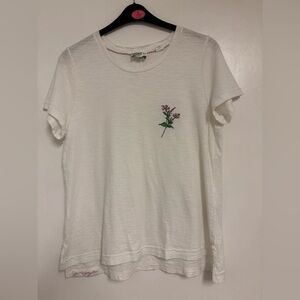 White Polo Short Sleeve Relaxed Tee
